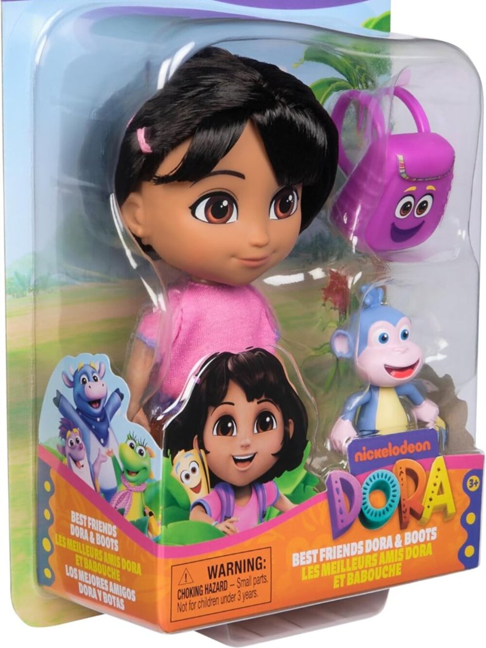 Dora Best Friends Dora & Boots Set 6-inch Doll Clothes Backpack Toy Figure 3+